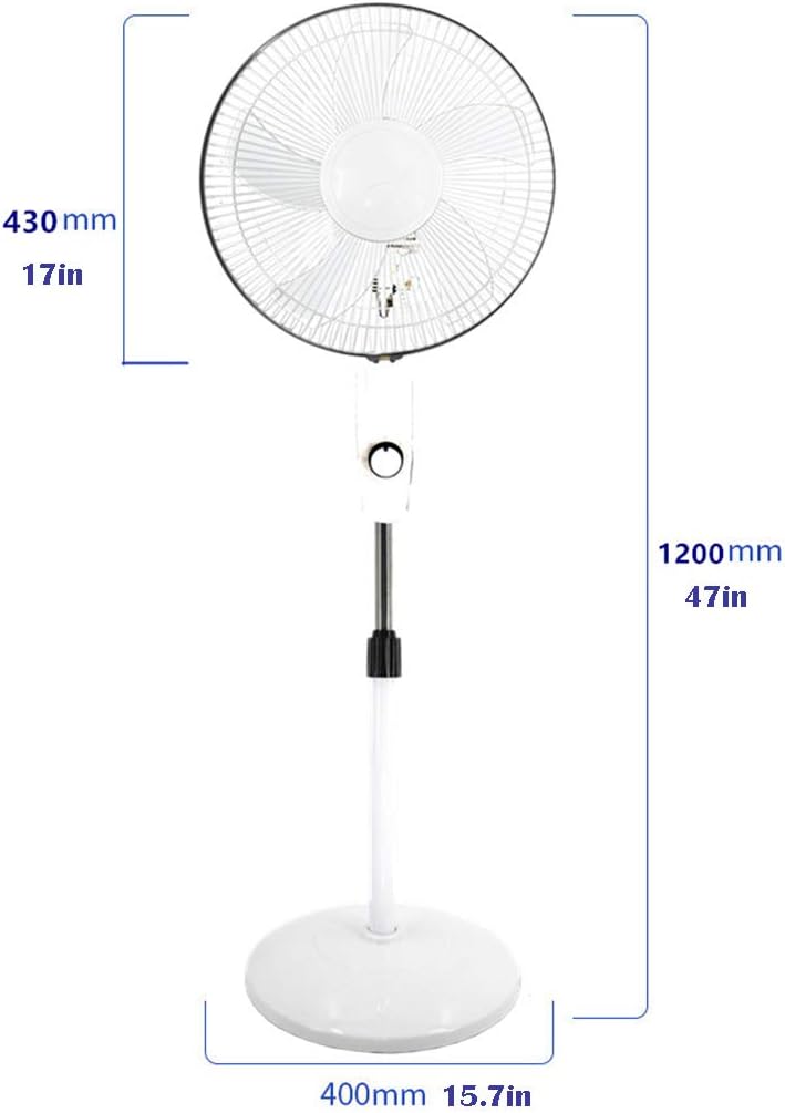 ABANICO SOLAR RECARGABLE DE 16 PULGADAS MD-12103