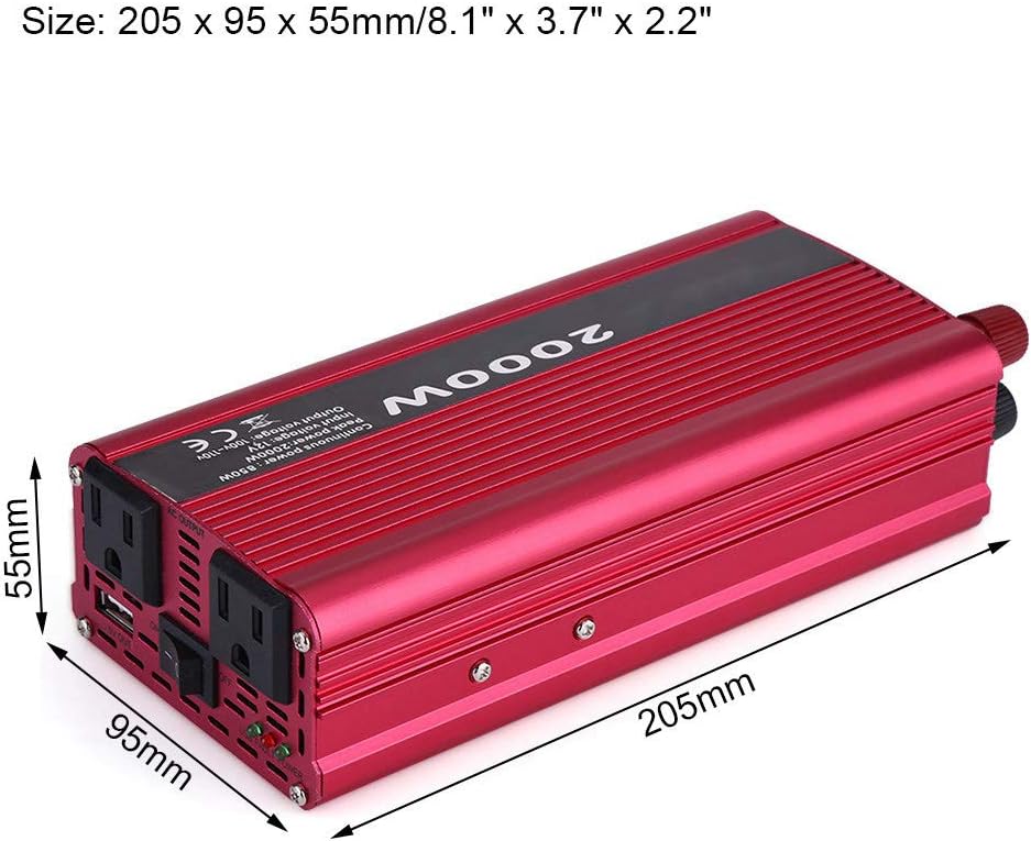 POWER INVERTER 2000W - CONVERTIDOR DE 12V A 110V PARA VEHICULO