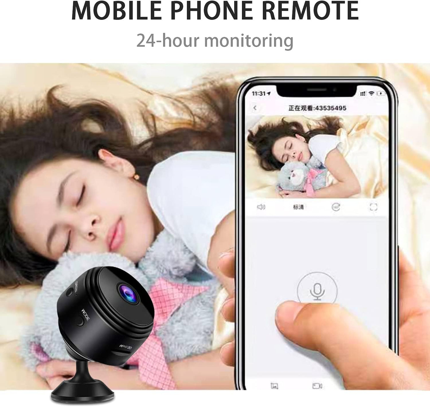 MINI CAMARA A9 1080P INALÁMBRICA WIFI SMART HOME VIGILANCIA