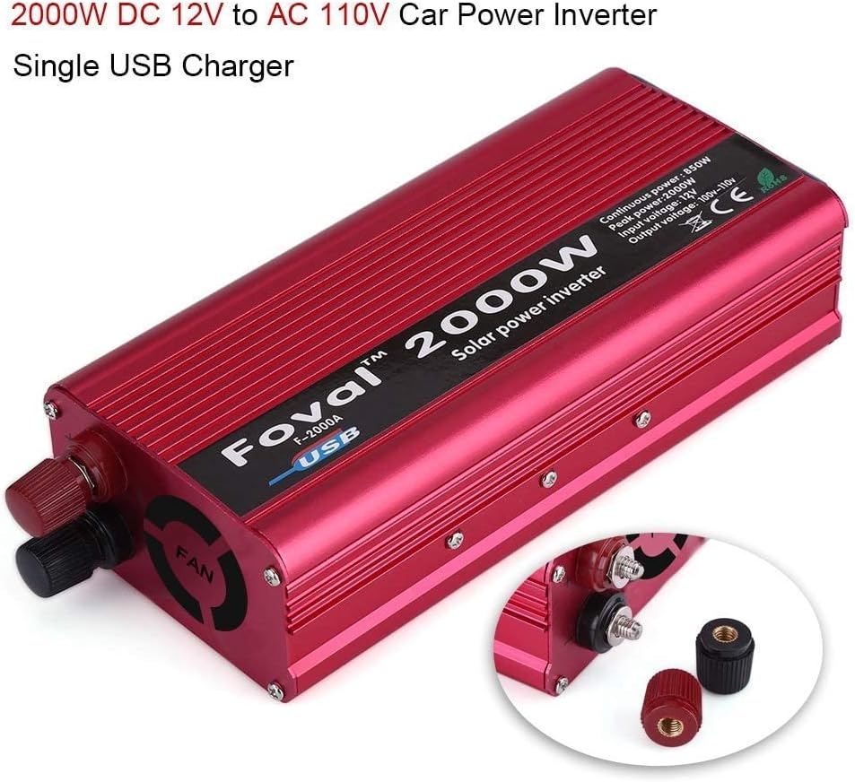 POWER INVERTER 2000W - CONVERTIDOR DE 12V A 110V PARA VEHICULO