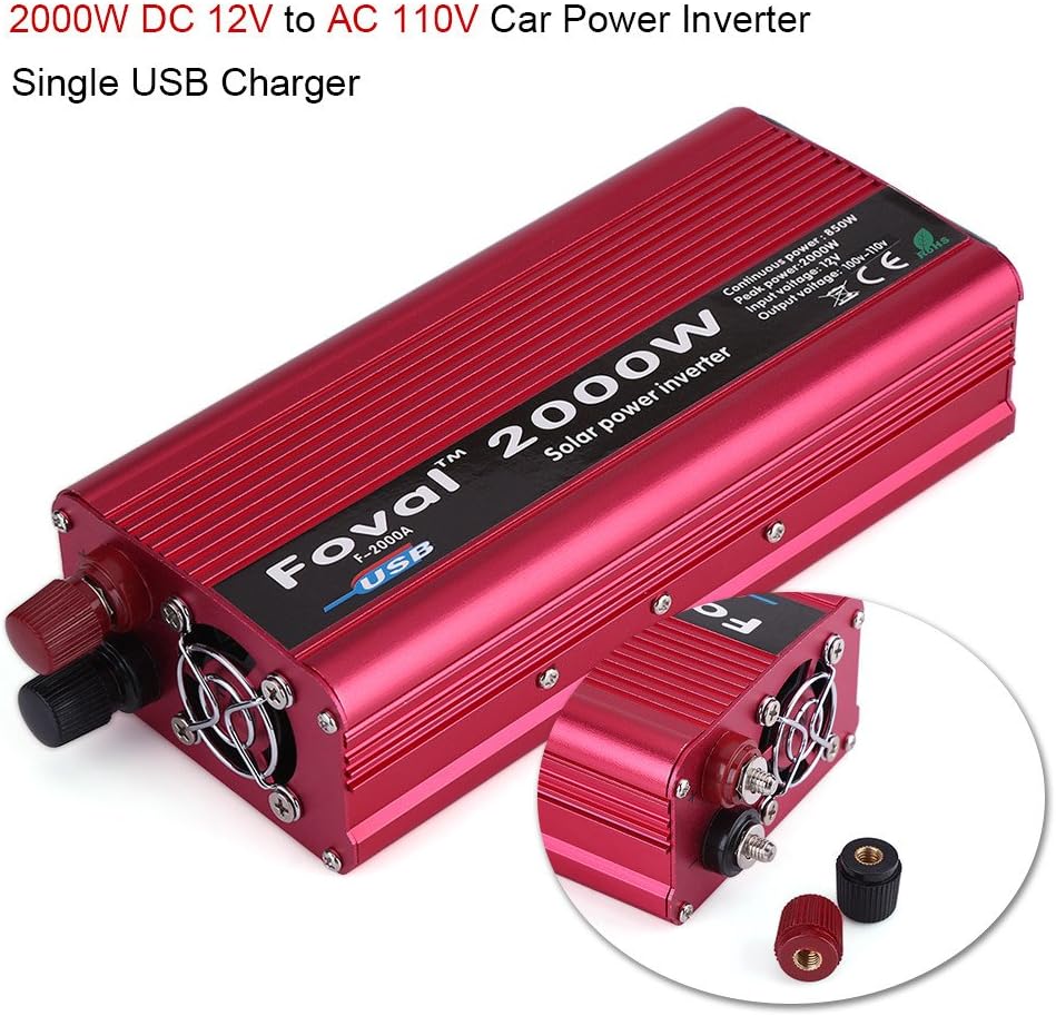 POWER INVERTER 2000W - CONVERTIDOR DE 12V A 110V PARA VEHICULO
