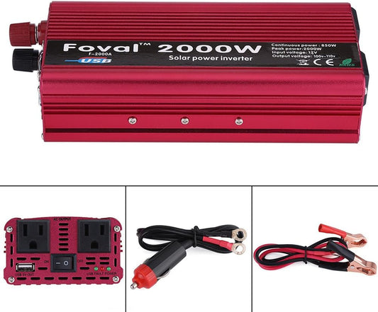 POWER INVERTER 2000W - CONVERTIDOR DE 12V A 110V PARA VEHICULO
