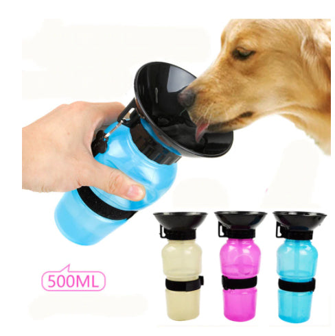 BOTELLA DISPENSADORA DE AGUA PORTÁTIL PARA PERROS – 500ML