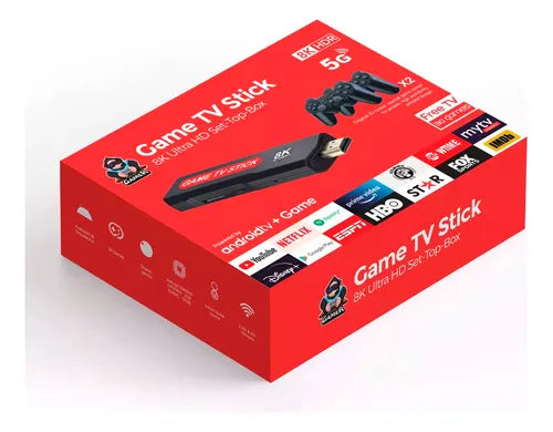CONSOLA DE JUEGOS + STREAMING TV STICK 8K ULTRA HD 5G ANDROID TV