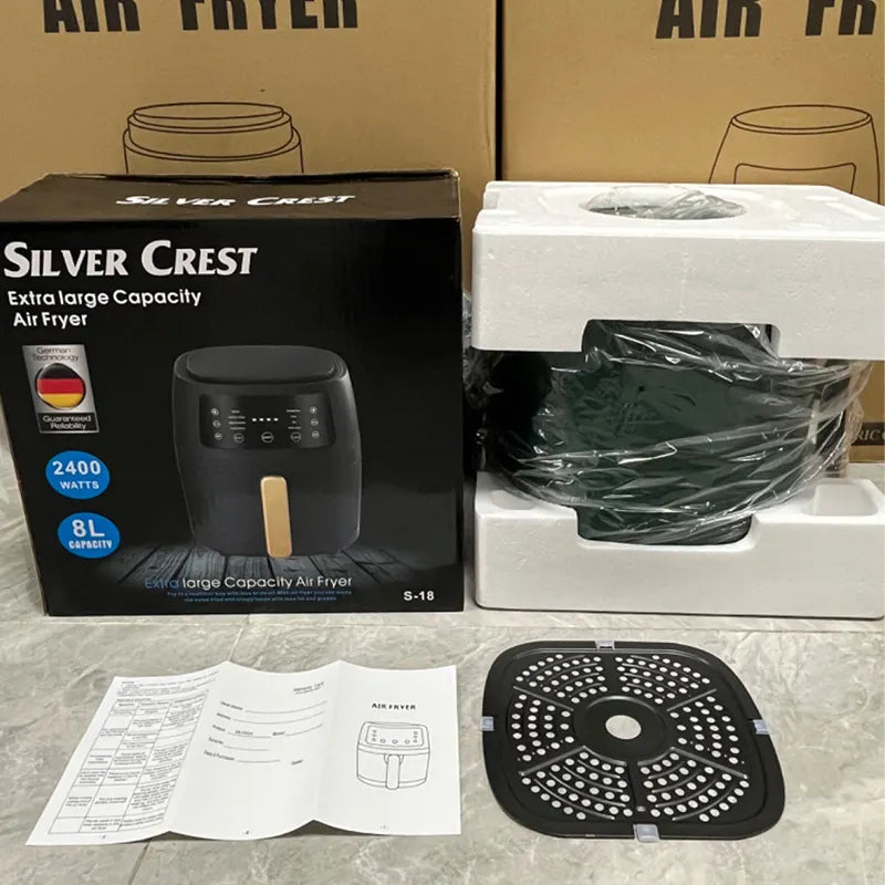 FREIDORA 8LTS SILVERCREST DIGITAL S-18 NEGRA