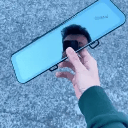 ESPEJO RETROVISOR CON CAMARA FRONTAL INTEGRADA Y PANTALLA PARA CAMARA DE REVERSA